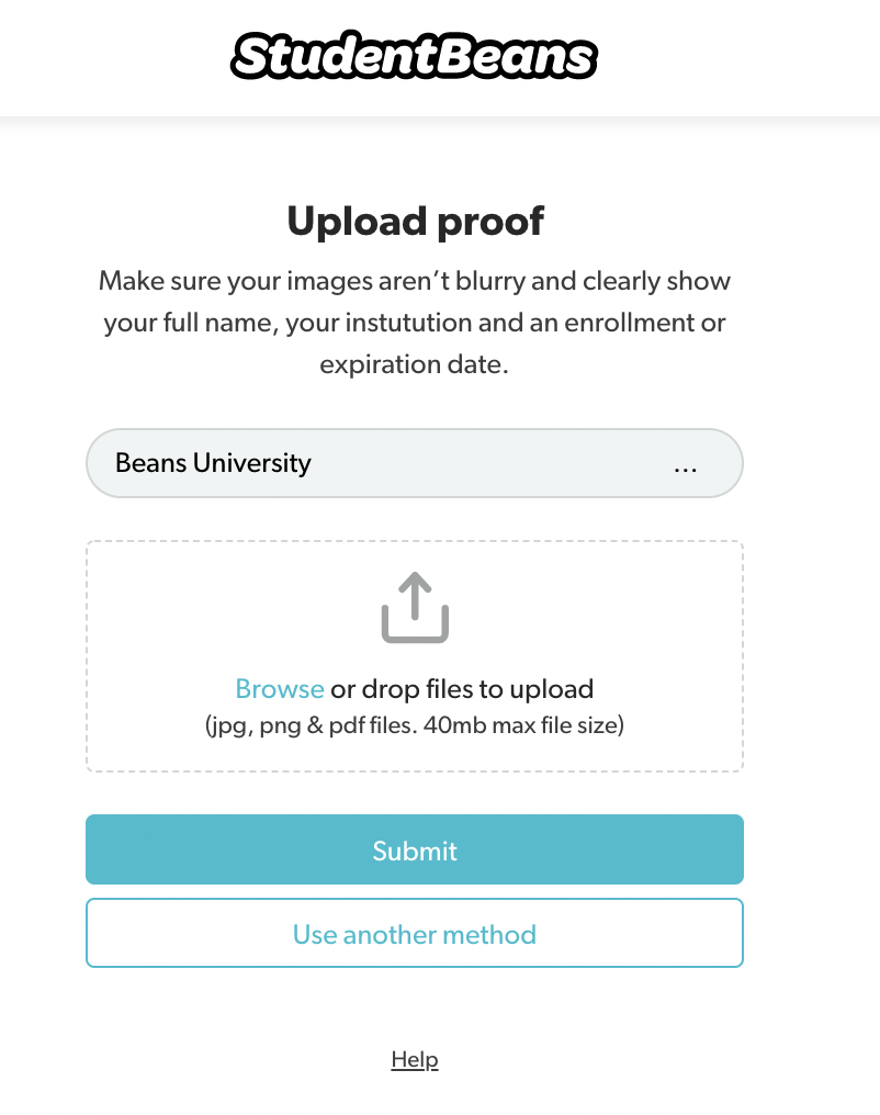 How do I manually verify my student status? – Student Beans Help